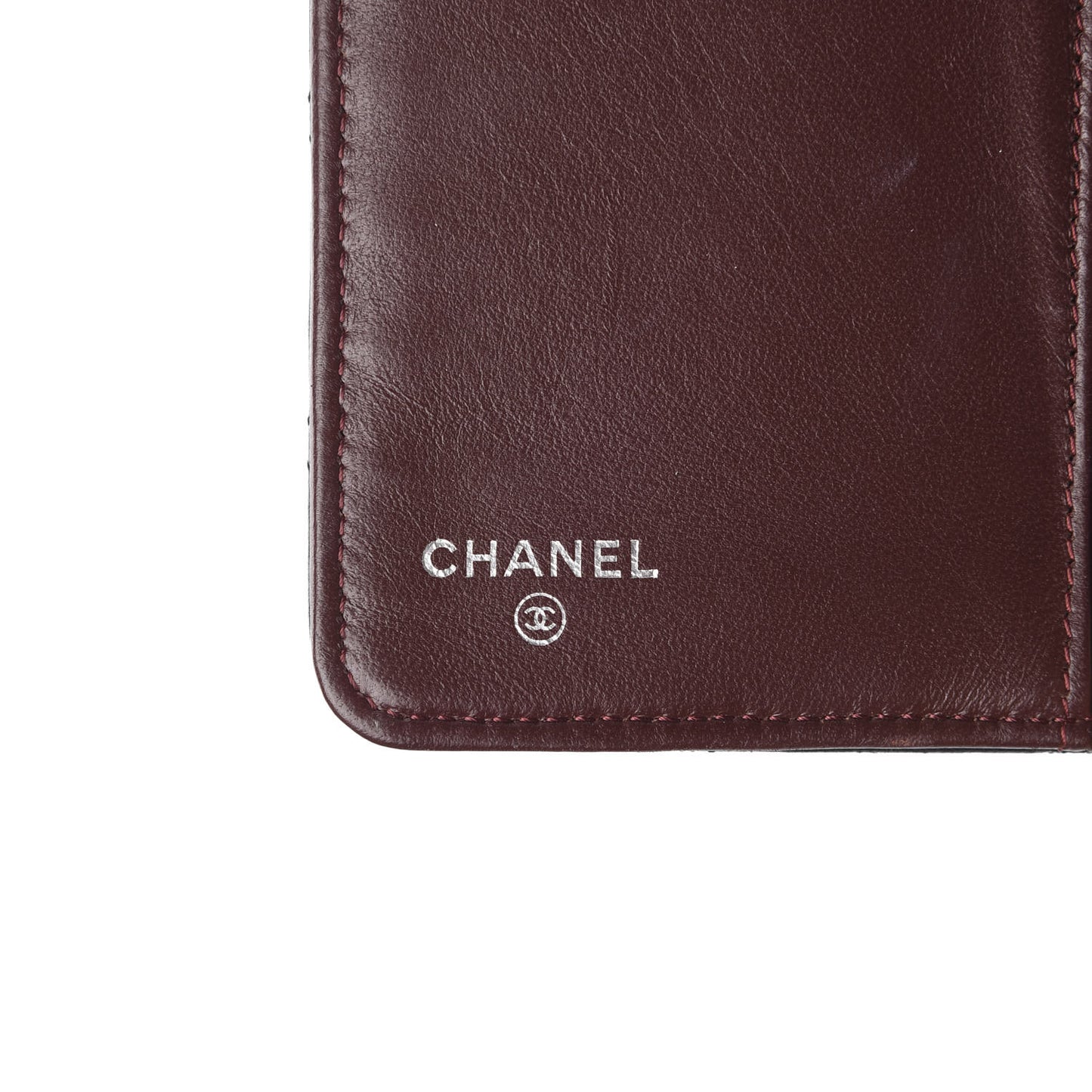 Lambskin Quilted Yen Wallet Black