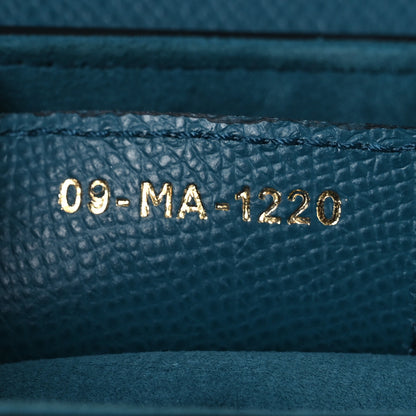 Christian Dior Grained Calfskin Saddle Bag Steel Blue 7 of 11