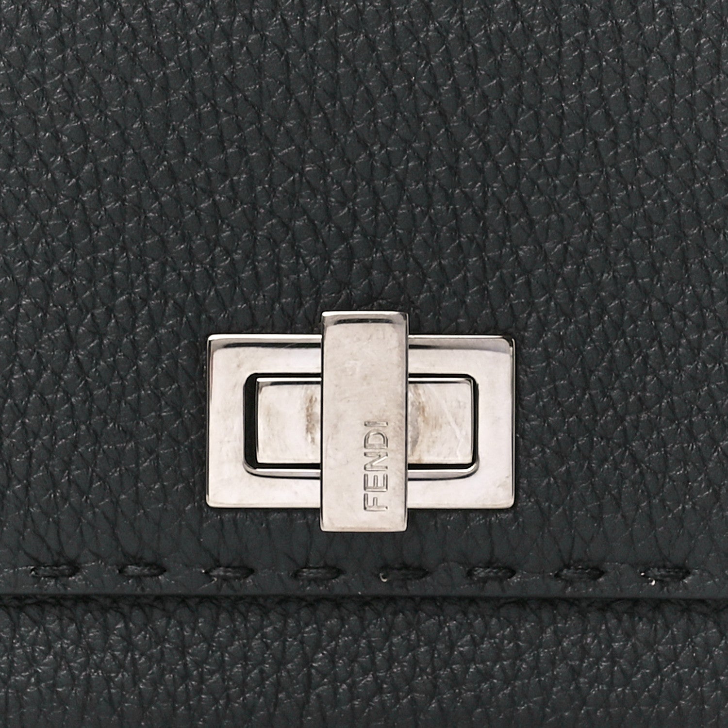 Fendi Cuoio Romano Selleria Peekaboo Continental Wallet Asfalto 13 of 16