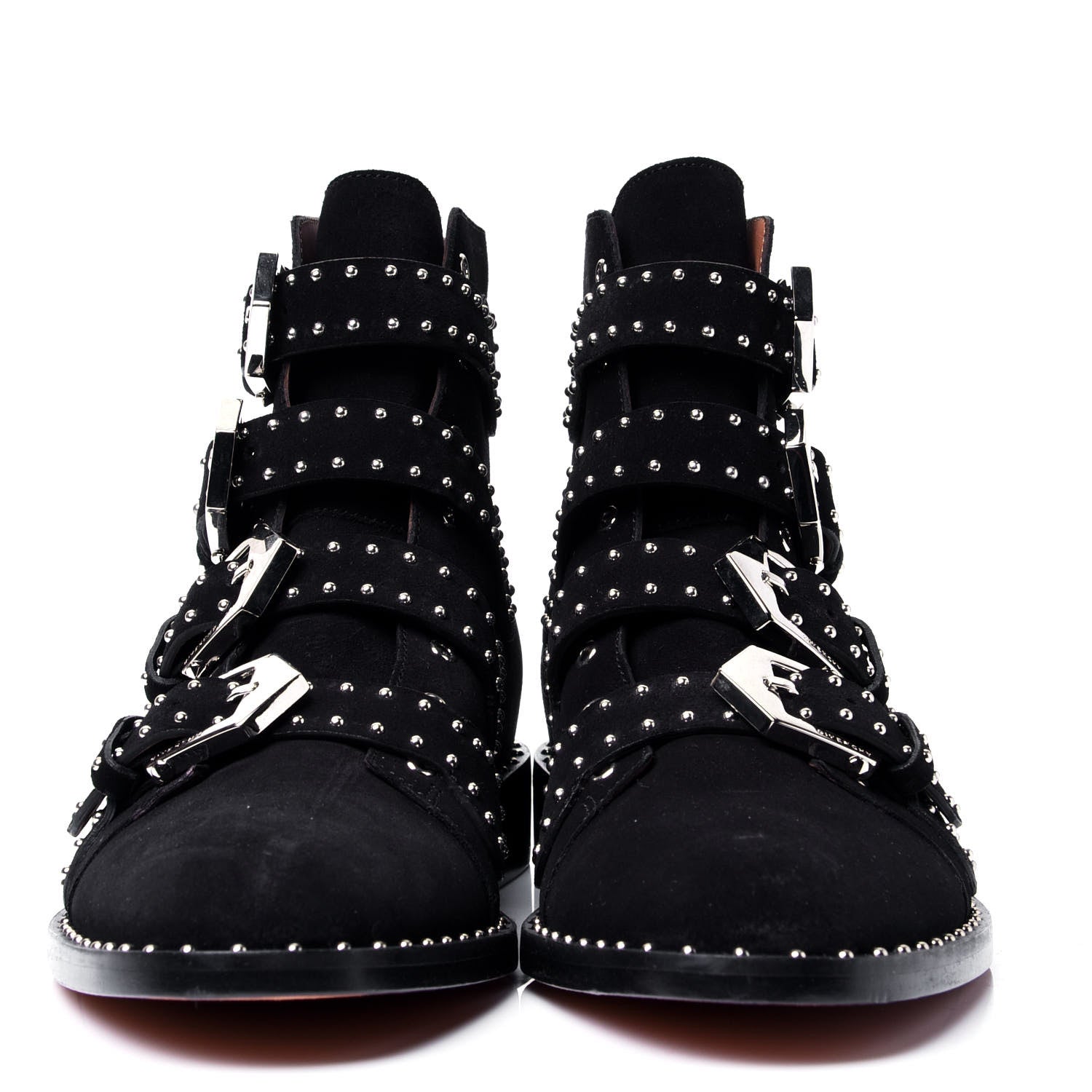 Givenchy Velvet Studded Prue Buckle Bootie 38 Black 2 of 10