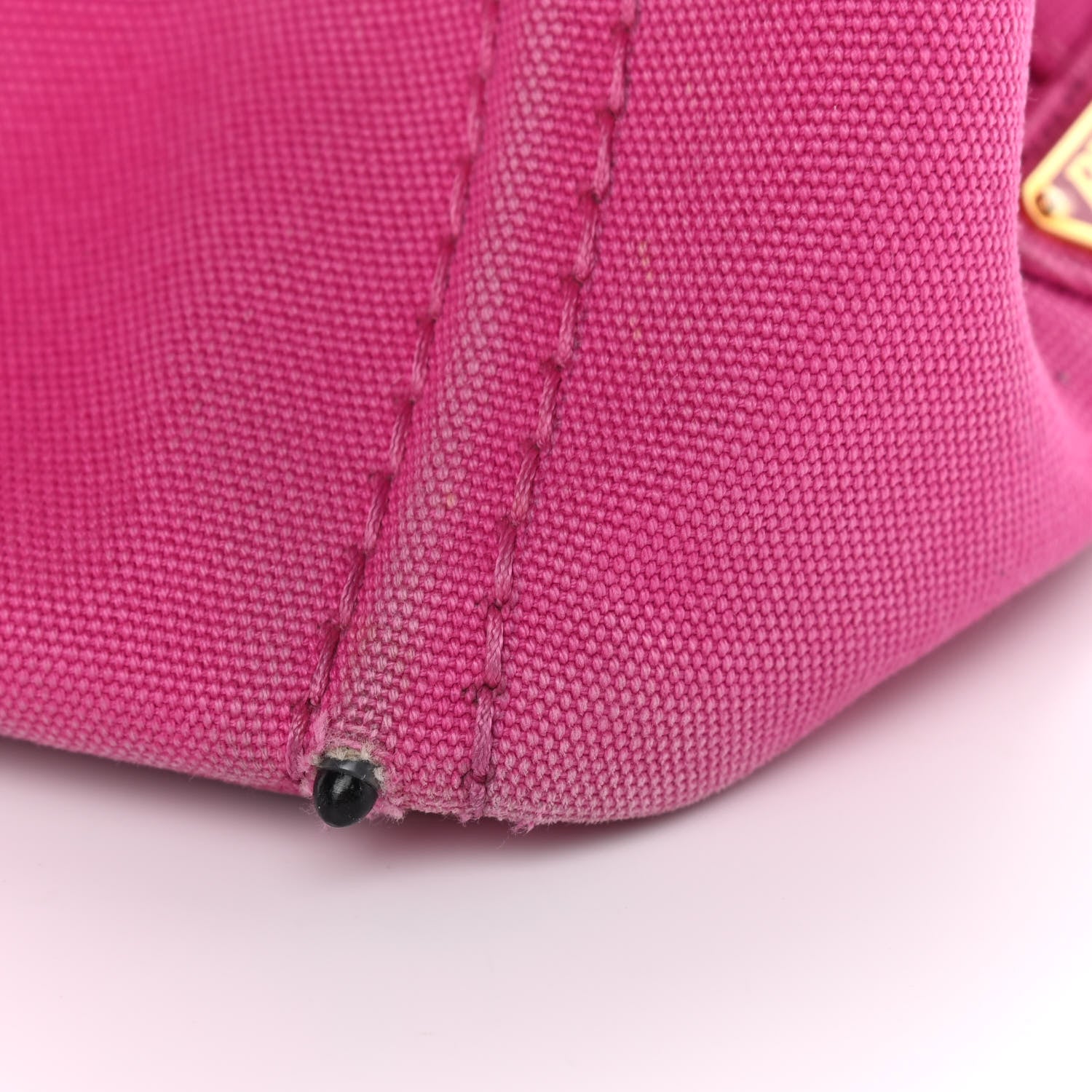 Prada Canapa Small Logo Shopping Tote Fuxia 13 of 20