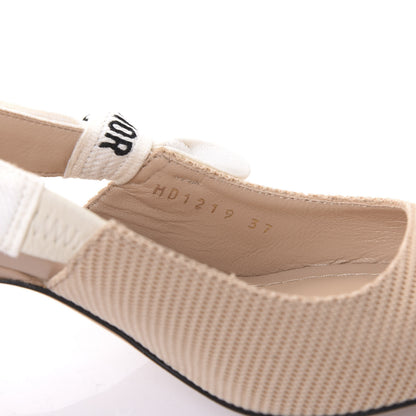 Christian Dior Technical Canvas Ribbon J Adior Slingback 65mm Pumps 37 Powder Nude 8 of 9