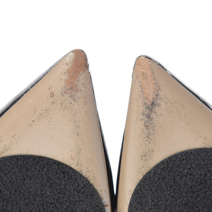 Valentino Garavani Patent Nappa Rockstud Ankle Strap 100mm Pumps 38 Black Poudre 9 of 13