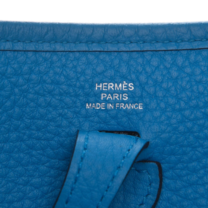 Hermes Taurillon Clemence Evelyne TPM Bleu Zanzibar 7 of 8