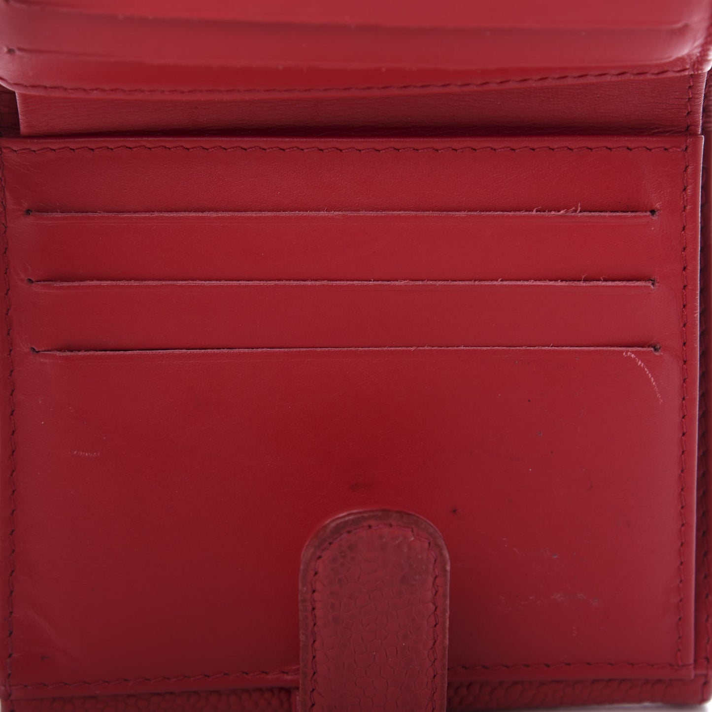 Caviar Timeless CC Compact French Wallet Red