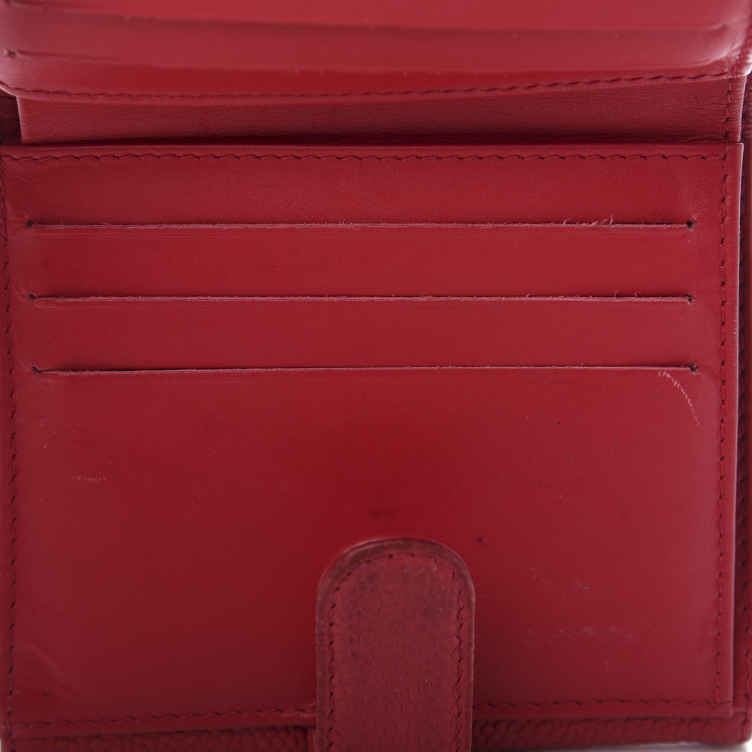 Chanel Caviar Timeless CC Compact French Wallet Red 10 of 15