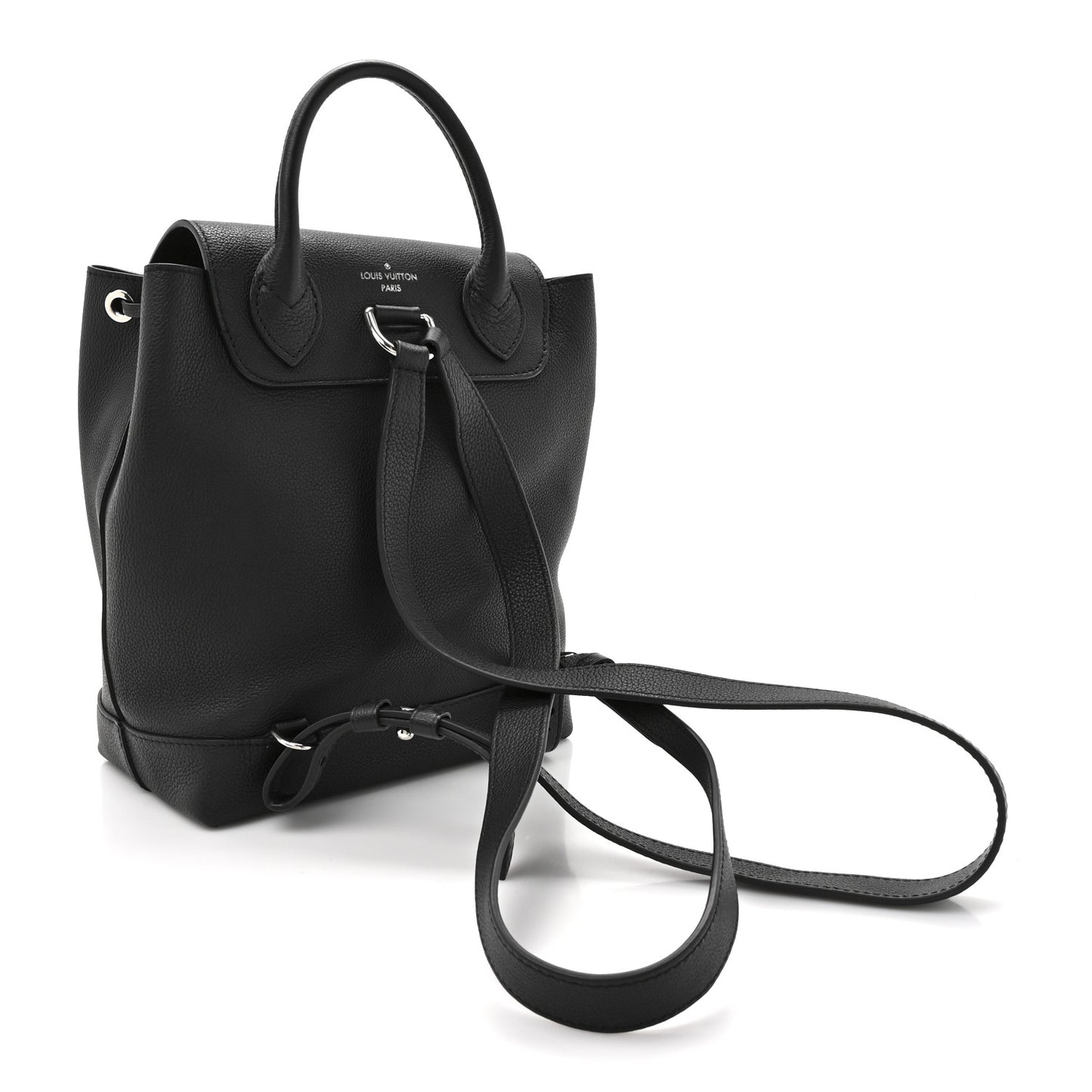 Calfskin Lockme Backpack Black