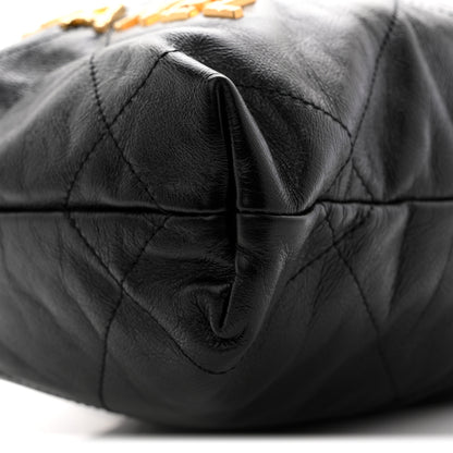 Chanel Shiny Crumpled Calfskin Quilted Pearl Mini Chanel 22 Black 11 of 12