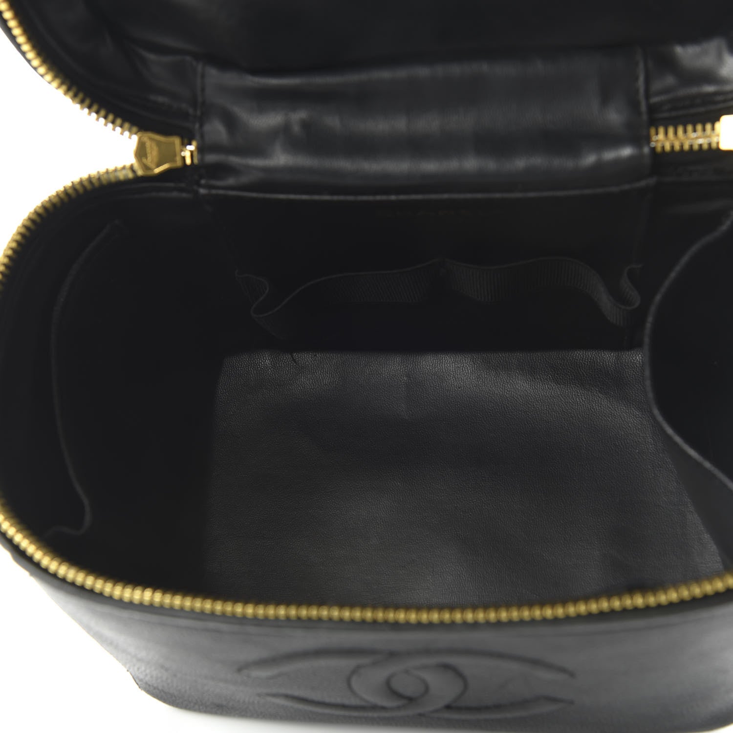 Chanel Caviar CC Vanity Train Case Black 5 of 10