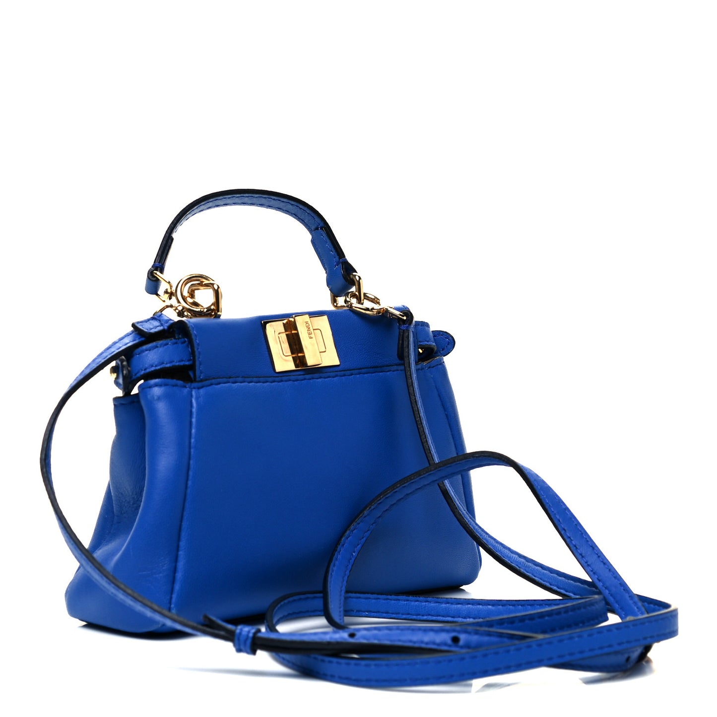 Nappa Micro Peekaboo Iconic Satchel Bluette