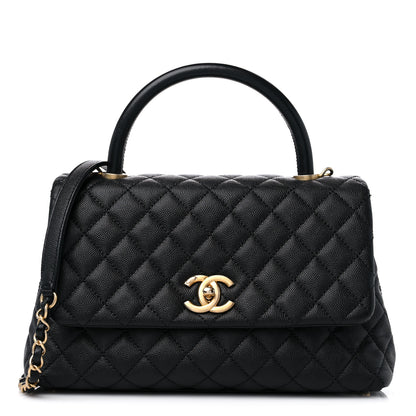 Chanel Caviar Quilted Small Coco Handle Flap Black 1 of 9