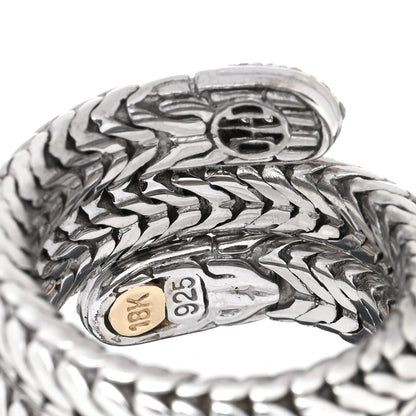 John Hardy Sterling Silver Diamond Coil Ring 54 7 4 of 4