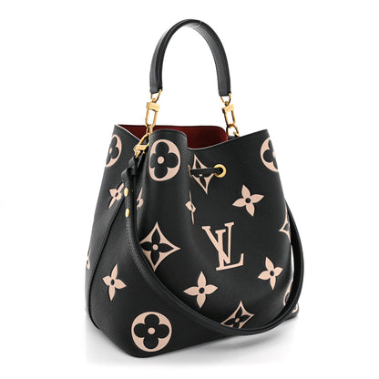 Louis Vuitton Empreinte Monogram Giant Neonoe MM Black Beige 4 of 14