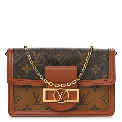 Louis Vuitton Reverse Monogram Dauphine Chain Wallet 1 of 9