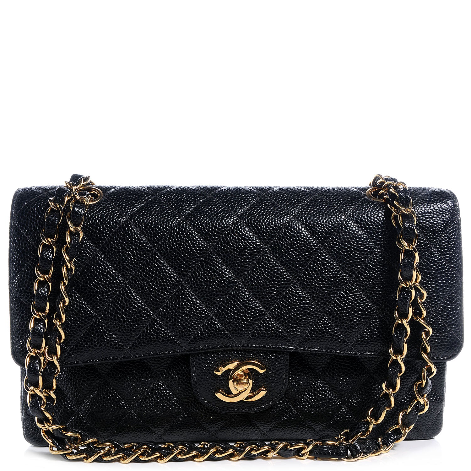 Chanel Caviar Quilted Medium Double Flap Black 1 of 8