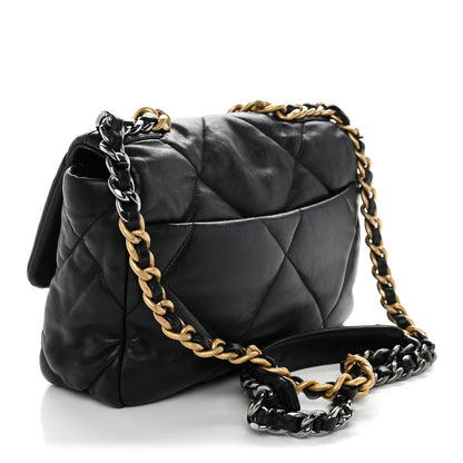 Chanel Lambskin Quilted Medium Chanel 19 Flap Black 3 of 10