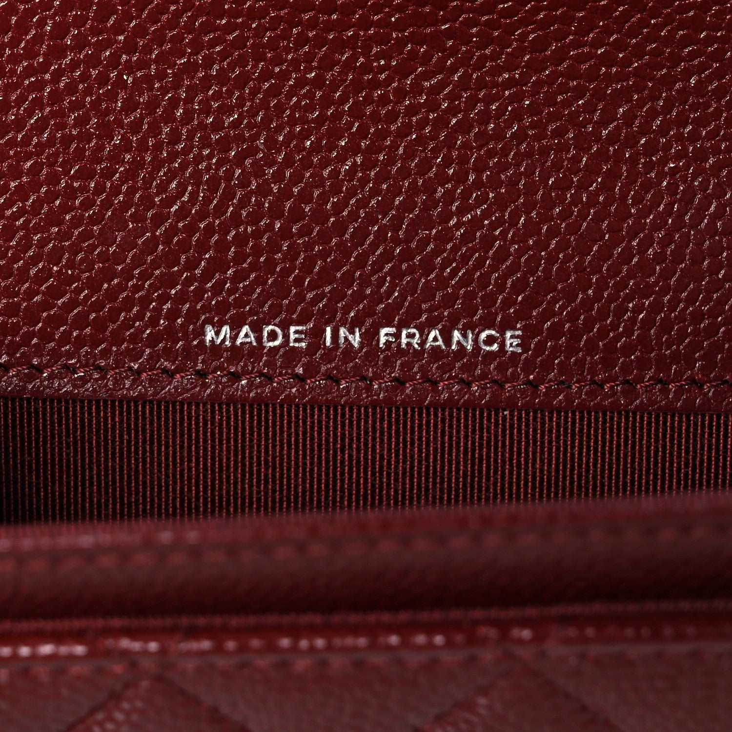 Chanel Caviar Quilted Flap Card Holder Wallet Burgundy 7 of 9