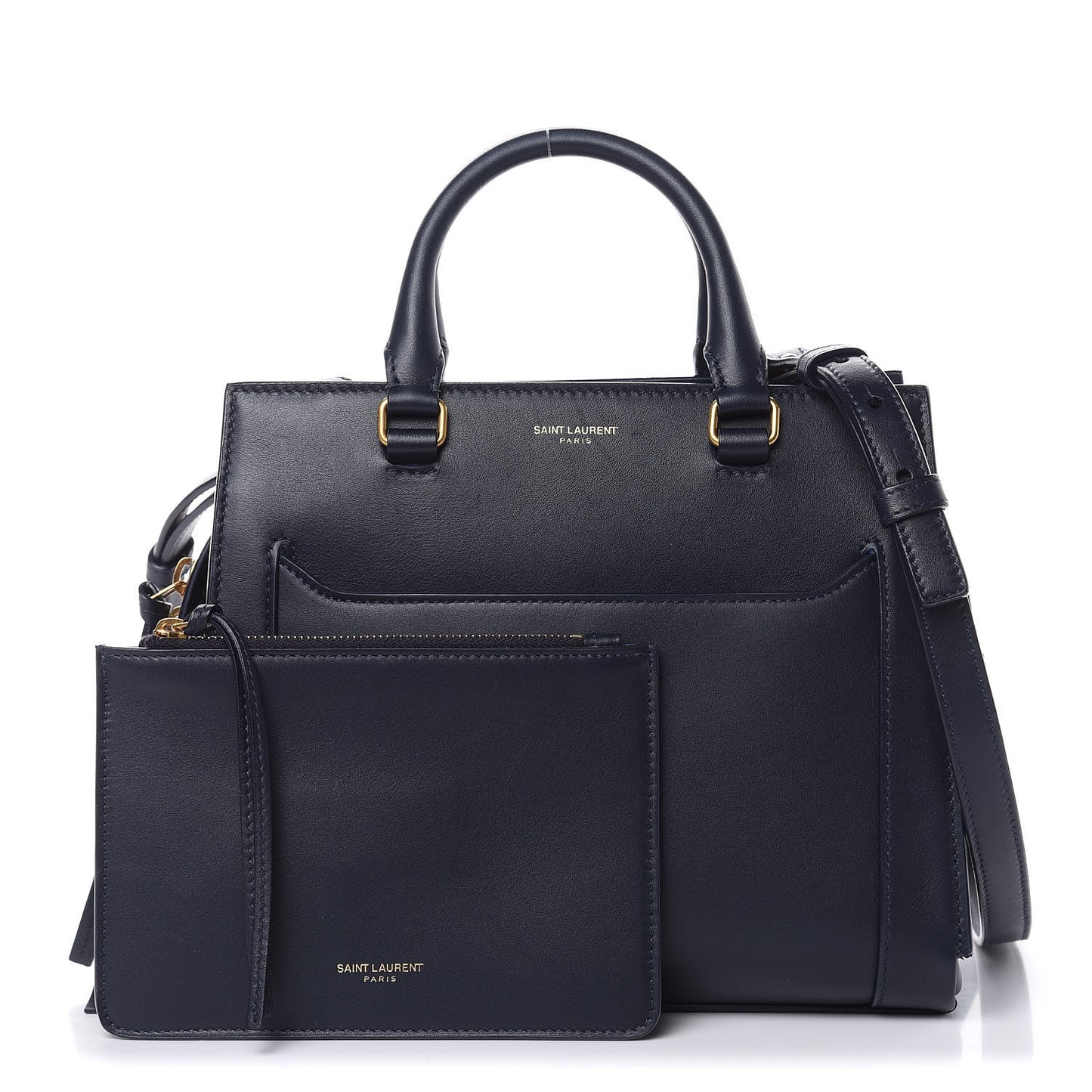 Smooth Calfskin Small East Side Tote Midnight Blue