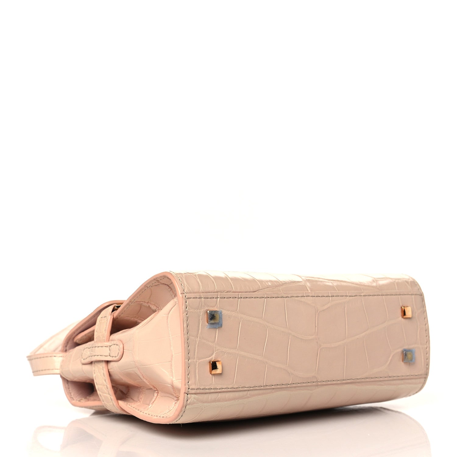 Delvaux Alligator Micro Tempete Satchel Nude 4 of 9