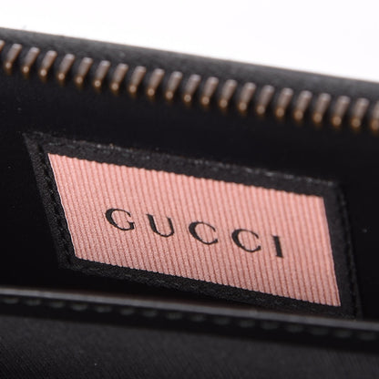 Gucci Calfskin GucciGhost Zip Around Card Case Black New Acquamarine 6 of 7