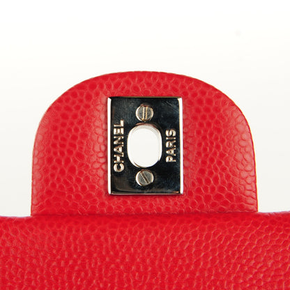 Chanel Caviar Quilted Mini Rectangular Flap Red 6 of 8
