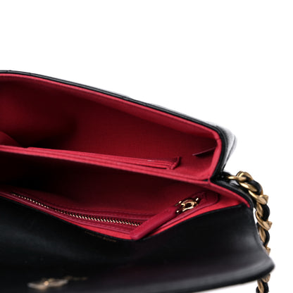 Chanel Lambskin Quilted Chanel 19 Flap Clutch Black 5 of 13