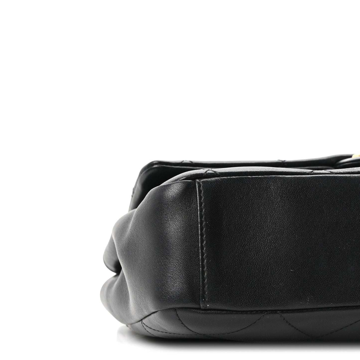 Lambskin A Real Catch Flap Bag Black