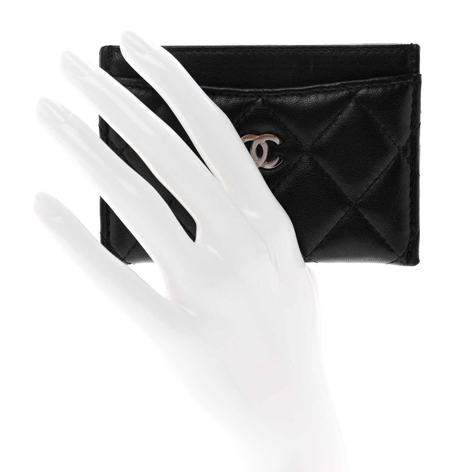 Chanel Lambskin Quilted Card Holder Black 2 of 10