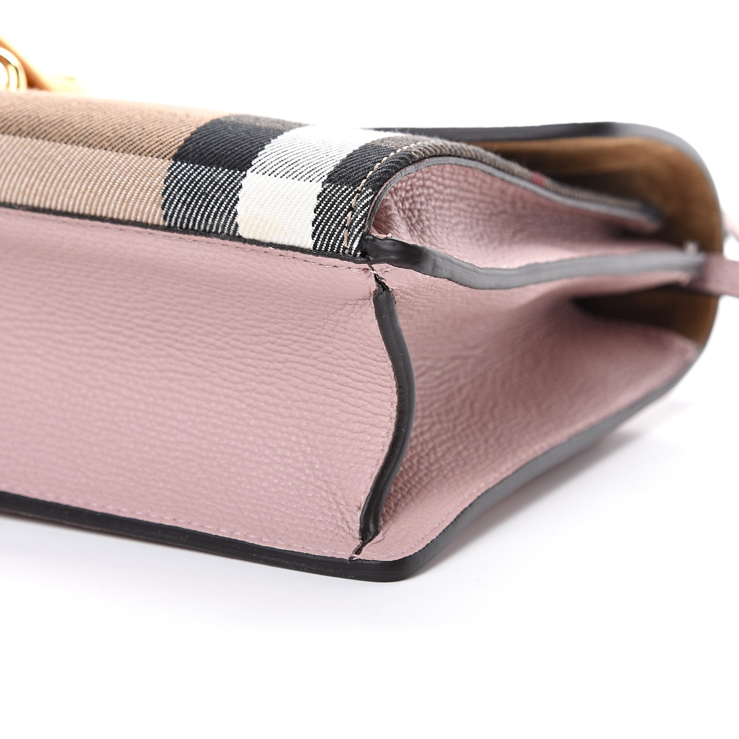 Burberry Derby Calfskin House Check Small Macken Crossbody Bag Pale Orchid 10 of 10