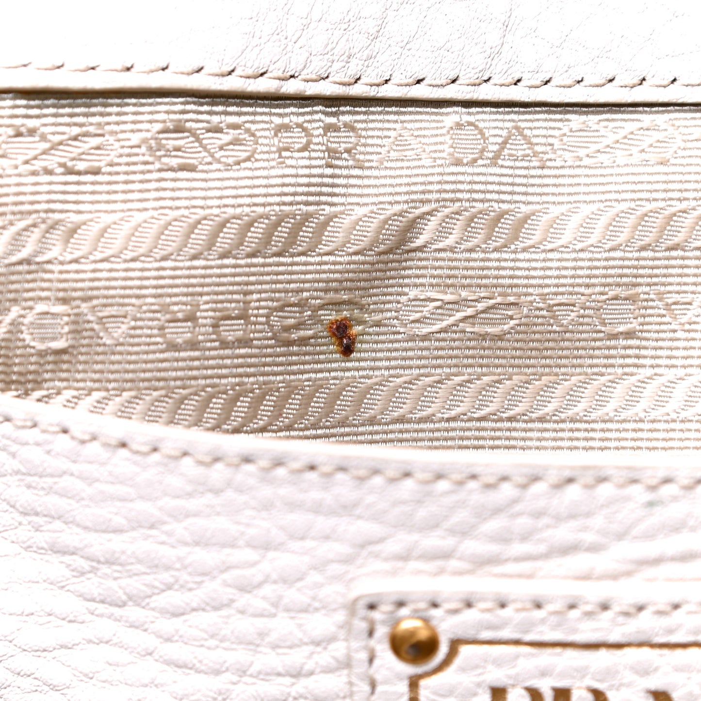 Vitello Daino Top Handle Tote White
