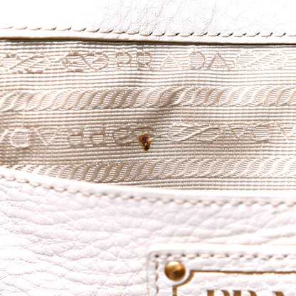 Prada Vitello Daino Top Handle Tote White 11 of 18