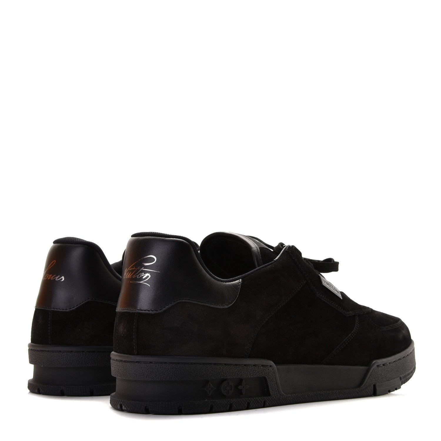 Louis Vuitton Suede Uniform Sneakers 10 Black 4 of 9