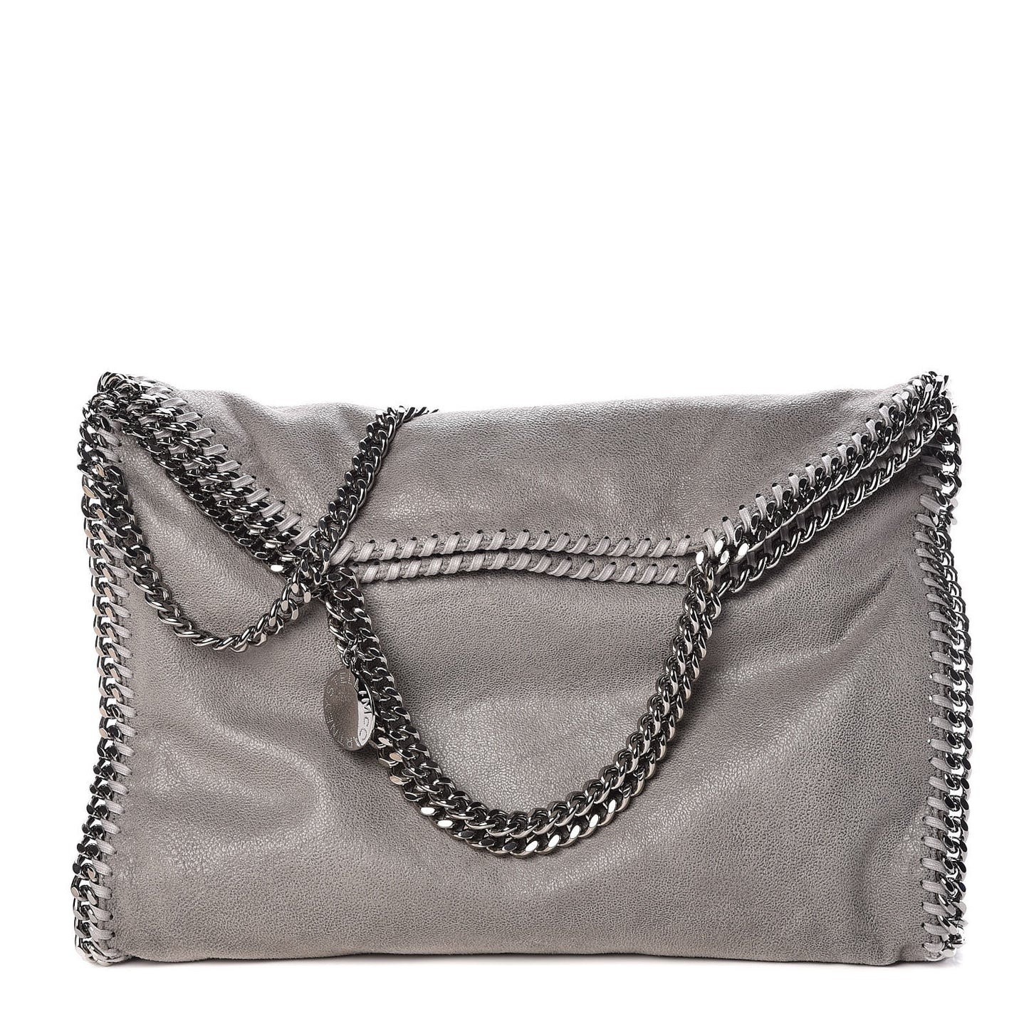 Shaggy Deer Falabella Fold Over Tote Grey