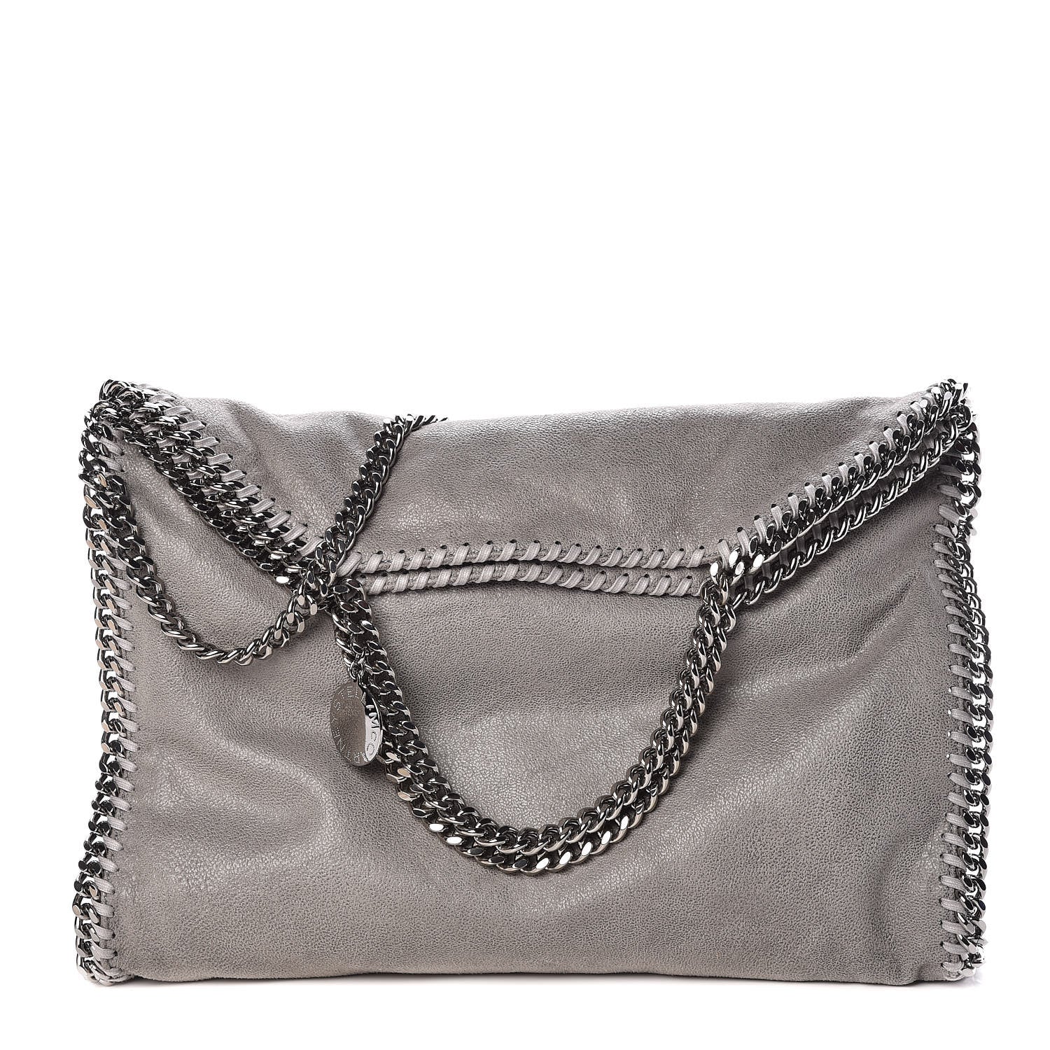 Stella McCartney Shaggy Deer Falabella Fold Over Tote Grey 1 of 9