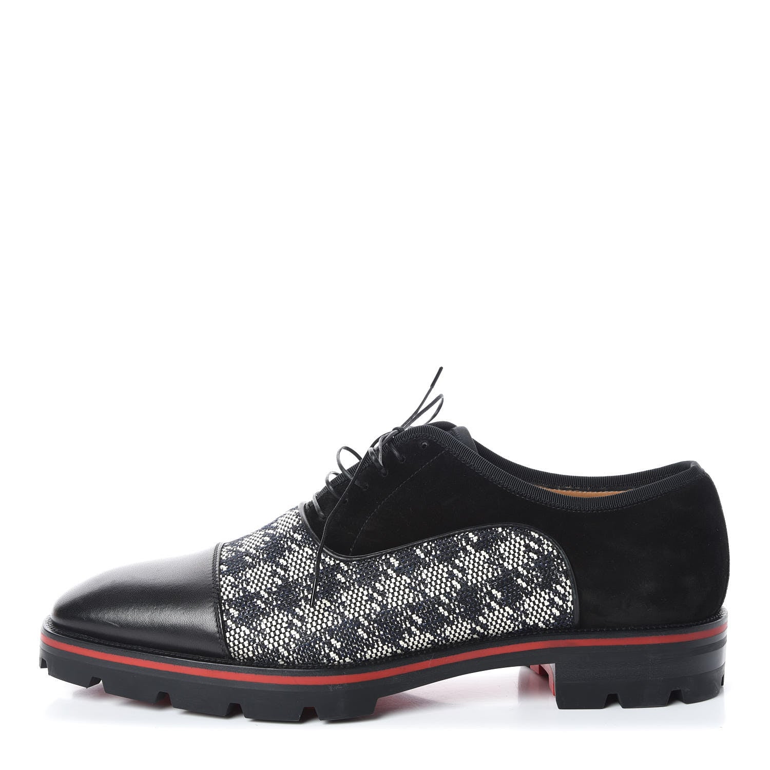 Christian Louboutin Suede Calfskin Mens Hubertus Orlato Flat 42.5 Black 1 of 8