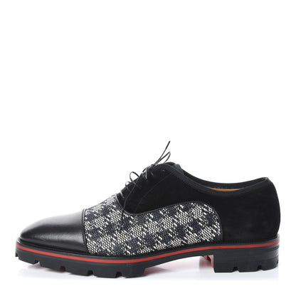 Christian Louboutin Suede Calfskin Mens Hubertus Orlato Flat 42.5 Black 1 of 8