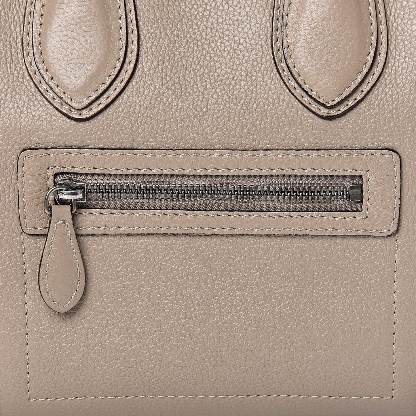 Drummed Calfskin Micro Luggage Dune