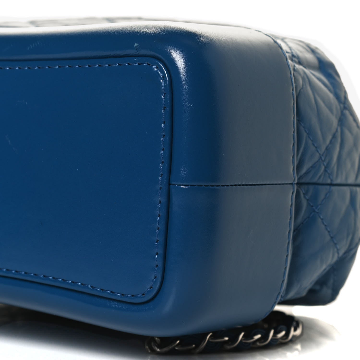 Chanel Aged Calfskin Quilted Small Gabrielle Backpack Blue 9 of 11