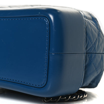 Chanel Aged Calfskin Quilted Small Gabrielle Backpack Blue 9 of 11