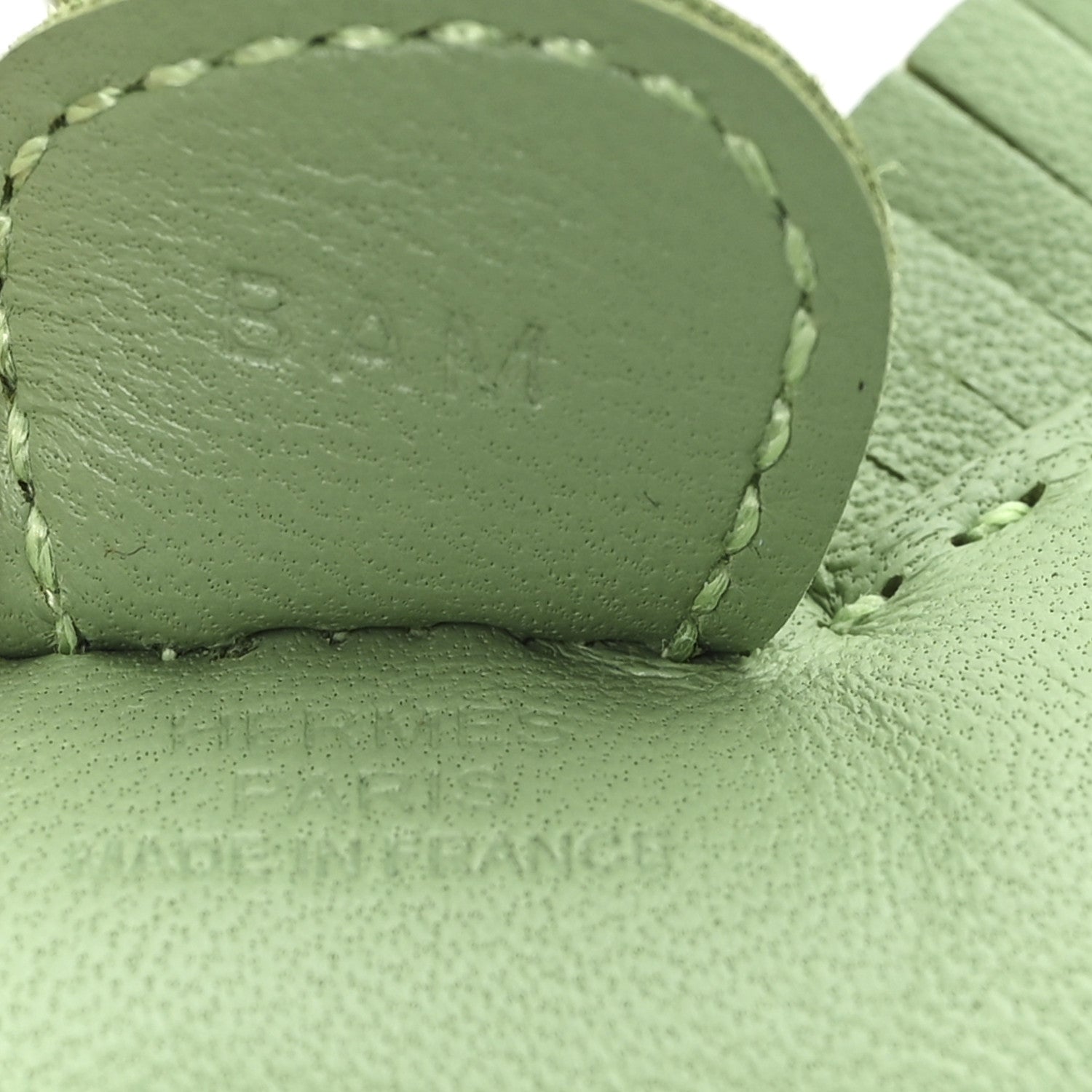 Hermes Milo Lambskin Grigri Rodeo Horse Bag Charm PM Vert Criquet 3 of 4
