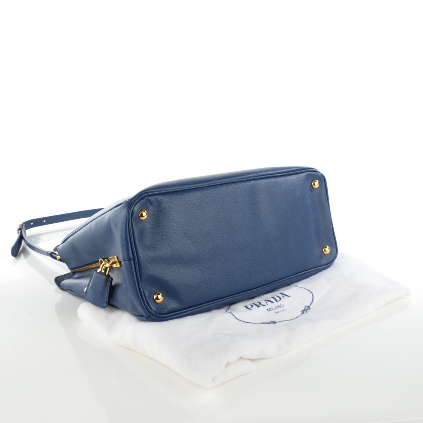 Saffiano Lux Large Top Handle Open Tote Bluette