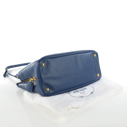 Prada Saffiano Lux Large Top Handle Open Tote Bluette 4 of 8