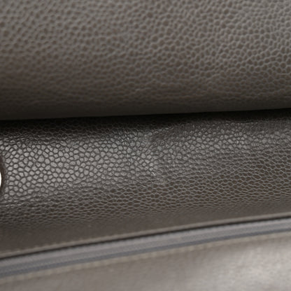 Chanel Caviar Quilted Medium Double Flap Dark Grey 11 of 14