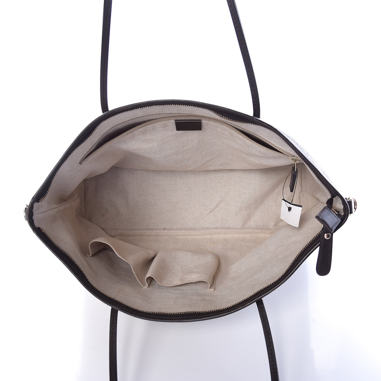 Gucci GG Supreme Monogram Medium Zippered Tote Dark Brown 5 of 9