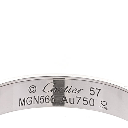 Cartier 18K White Gold 3.5mm LOVE Wedding Band Ring 57 8 4 of 5
