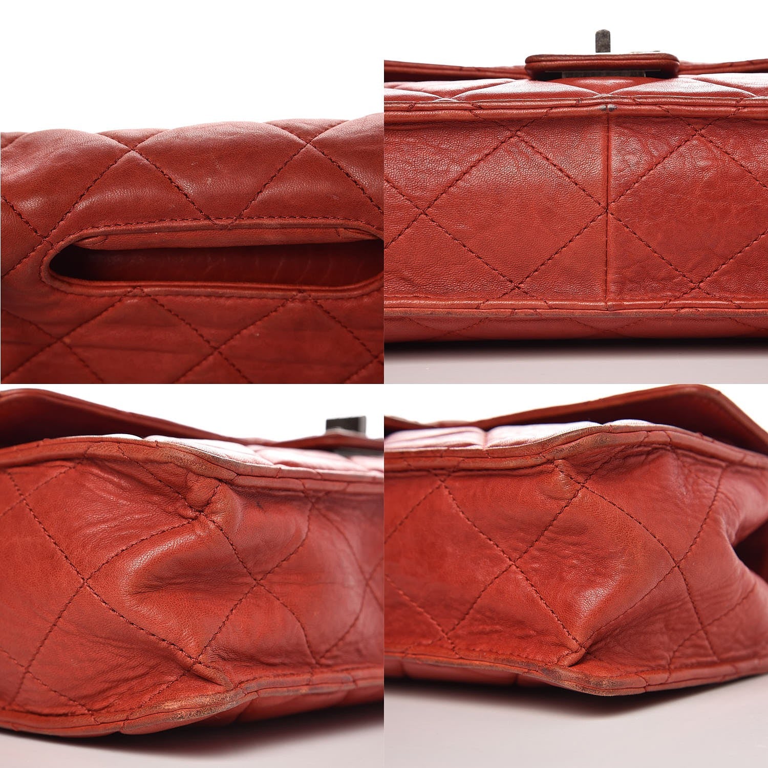 Chanel Washed Lambskin Jumbo Take Away Flap Black Dark Red 10 of 10