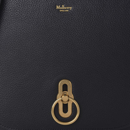 Mulberry Small Classic Grain Calfskin Amberley Satchel Black 9 of 9