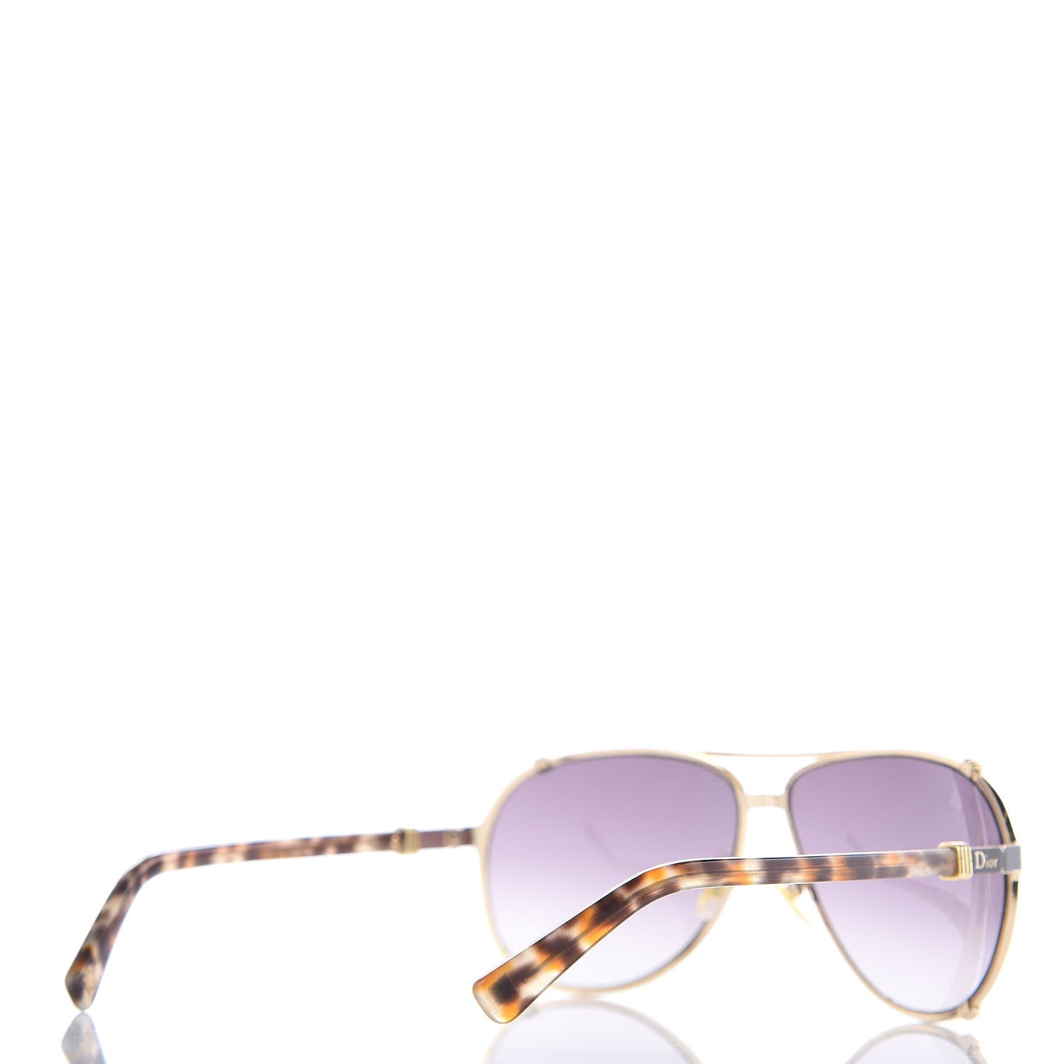 Christian Dior Chicago 2 Aviator Sunglasses Gold Grey 4 of 7