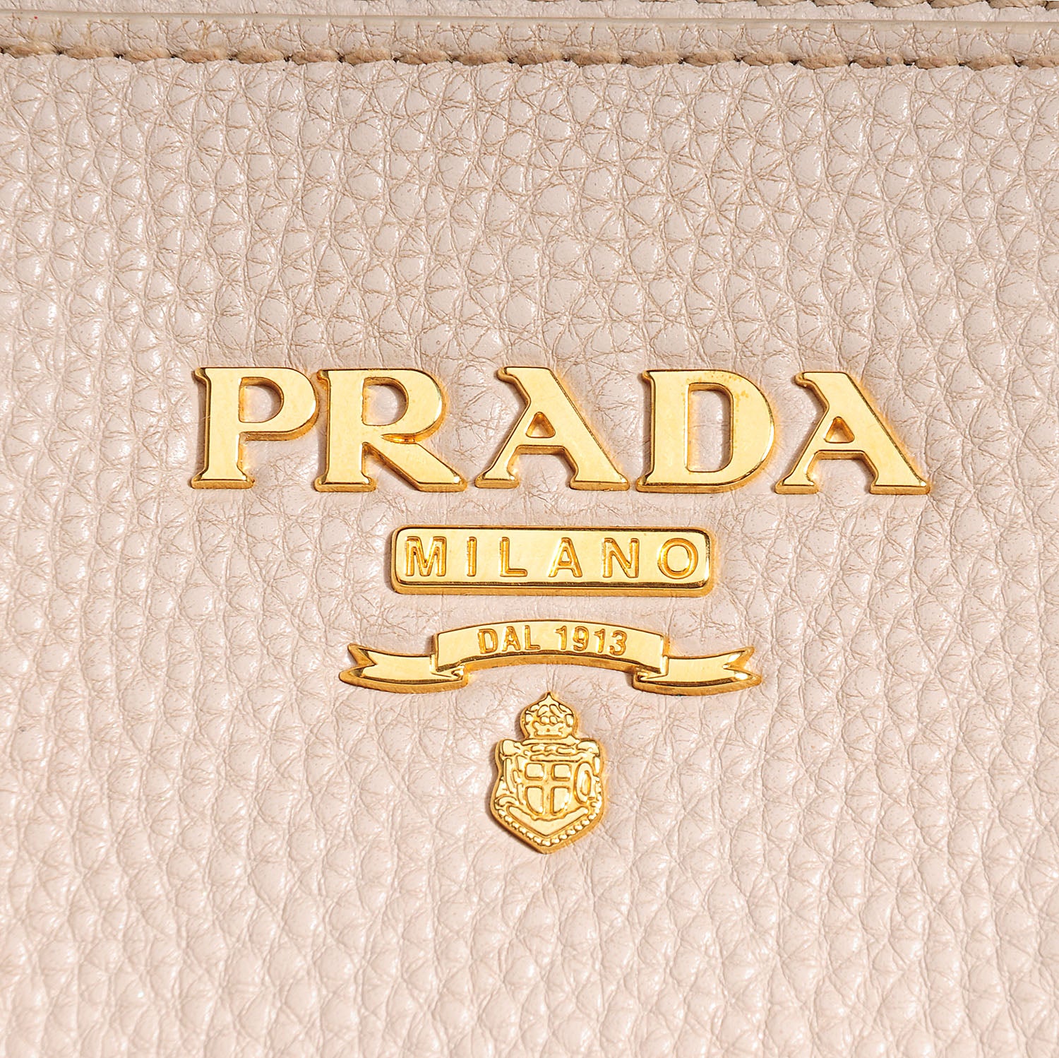 Prada Vitello Daino Large Double Zip Tote Talco 3 of 13