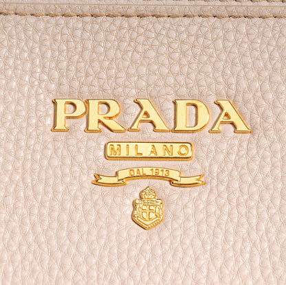 Prada Vitello Daino Large Double Zip Tote Talco 3 of 13